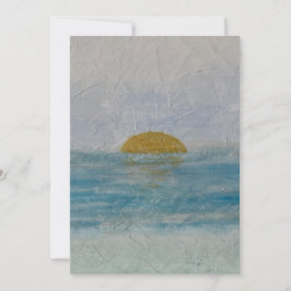 Watercolor Sunset Beach Hochzeitsempfang Einladung