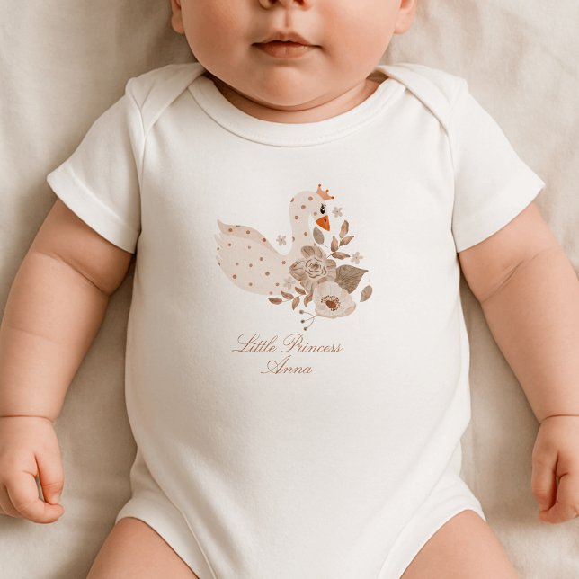 Watercolor Swan Baby Strampler (Von Creator hochgeladen)