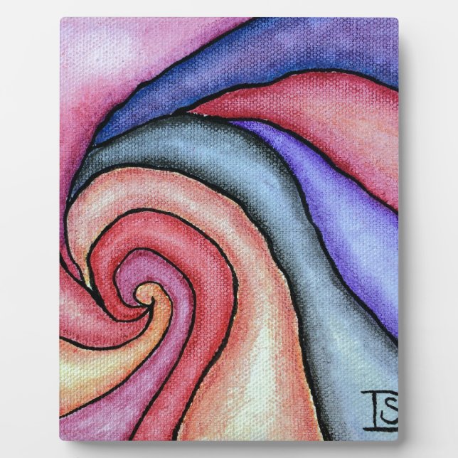 Watercolor Swirl Fotoplatte (Vorderseite)