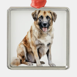 WATERCOLOR TAN ANATOLIAN SHEPHERHERHERDOG ORNAMENT AUS METALL