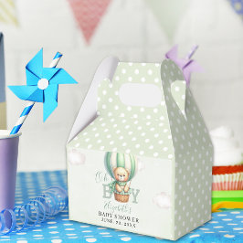 Watercolor Teddy Bear Baby Shower Boy Geschenkschachtel