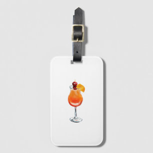 Watercolor Tequila Sunrise Cocktail Gepäckanhänger