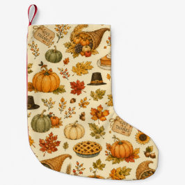Watercolor Thanksgiving-Muster Kleiner Weihnachtsstrumpf