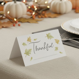 Watercolor Thanksgiving-Platzkarte und Dankbarkeit