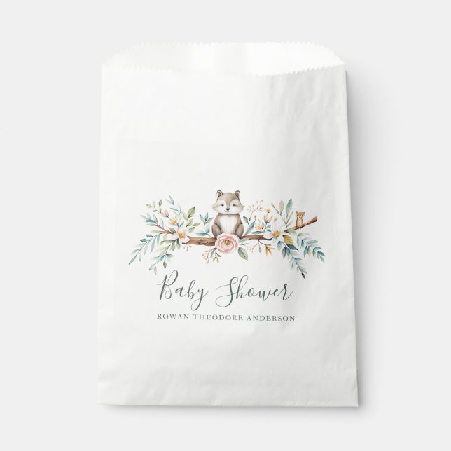 Watercolor-Tiere in Holz Geschenktütchen (Vorderseite)