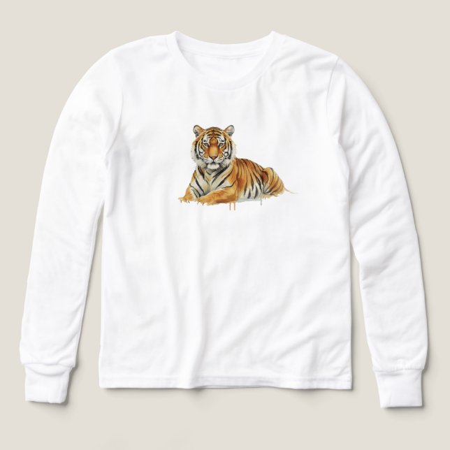 Watercolor Tiger Illustration – Majestic Wildlife  (Design Vorderseite)