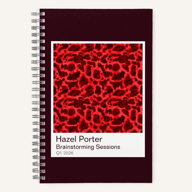 Watercolor Tortoiseshell Spiral Notebook Notizbuch (Vorderseite)