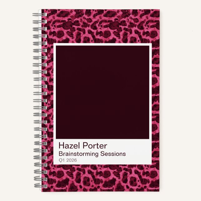 Watercolor Tortoiseshell Spiral Notebook Notizbuch (Vorderseite)
