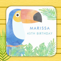 WATERCOLOR TOUCAN GEBURTSTAG