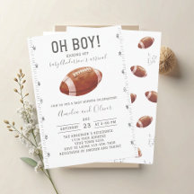 Watercolor Touchdown American Football showe