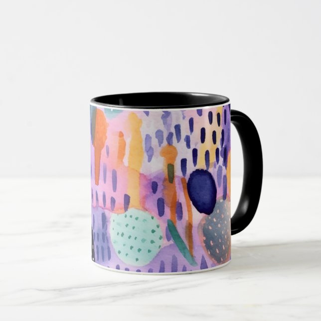Watercolor Traumwelt Tasse (VorderseiteRechts)