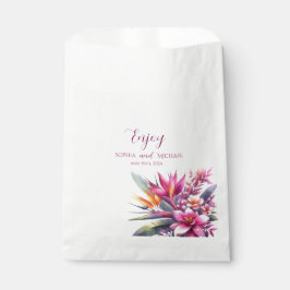 Watercolor Tropical Bliss Wedding-Dankeschön- Geschenktütchen