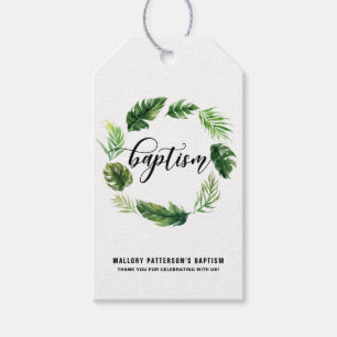 Watercolor-tropischer Geschenkanhänger