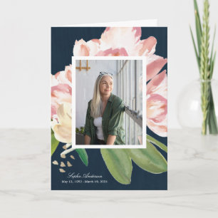 Watercolor Tulips Photo Memorial Programme