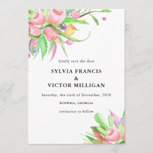 Watercolor-Tulpen Save the Date