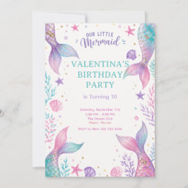 Watercolor Under The Sea Party Invite Einladung