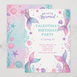 Watercolor Under The Sea Party Invite Einladung