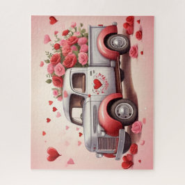 Watercolor Valentine's Day Heart Truck