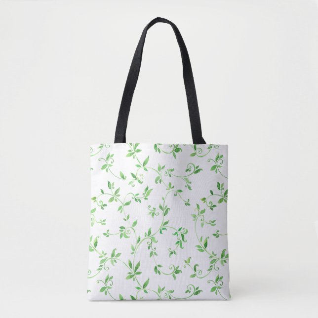 Watercolor verlässt Muster Tasche (Vorderseite)