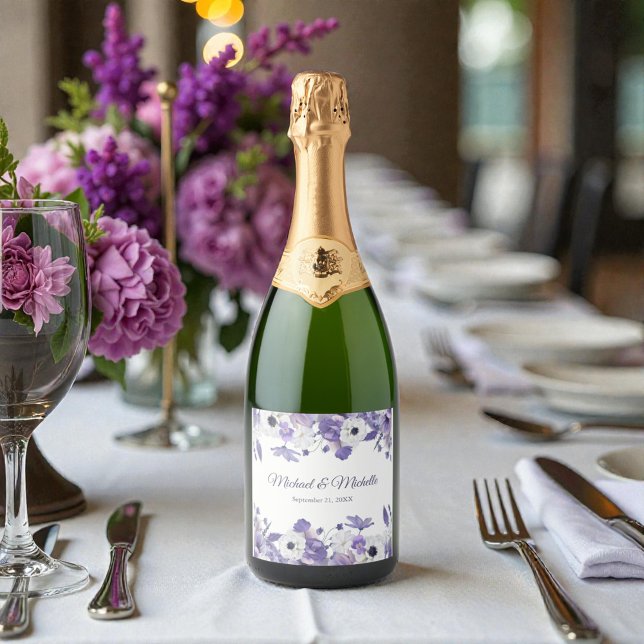 Watercolor Violet Purple Flowers Wedding (Von Creator hochgeladen)