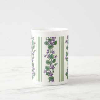 Watercolor violets and stripes prozellantasse