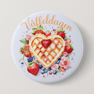 Watercolor-Waffentag, Våffeldagen Button