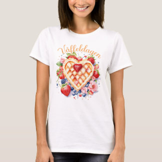Watercolor-Waffentag, Våffeldagen T-Shirt