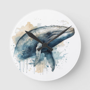 Watercolor-Wal-Wunder Runde Wanduhr