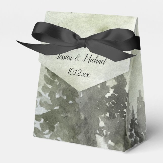 Watercolor-Wald Geschenkschachtel (Vorderseite)