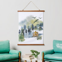 Watercolor-Waldszene