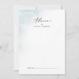 Watercolor Wash   Blue Wedding Hinweiskarte