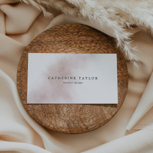 Watercolor Wash   Blush Business Card Visitenkarte