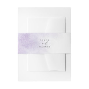 Watercolor Wash Lila Hochzeit Einladungsbanderole