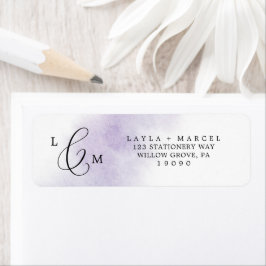 Watercolor Wash | Lila Rücksendeadresse