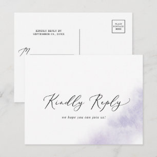 Watercolor Wash Lila Song UAWG Postcard Einladungspostkarte