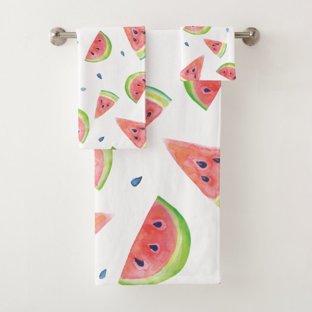 Watercolor Watermelon Badhandtuch Set (Insitu)