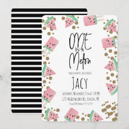 Watercolor Watermelon Confetti Glitzer Triomphe Einladung