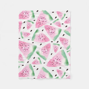 Watercolor Watermelon Fleecedecke