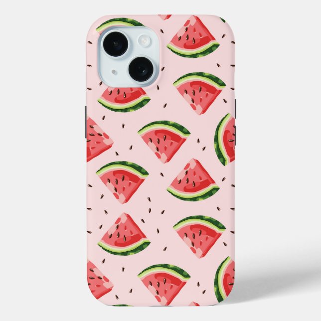 Watercolor Watermelon Frucht Muster Case-Mate iPhone Hülle (Rückseite)