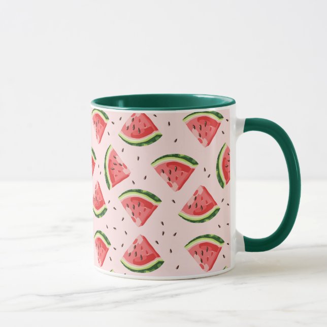 Watercolor Watermelon Frucht Muster Tasse (Rechts)