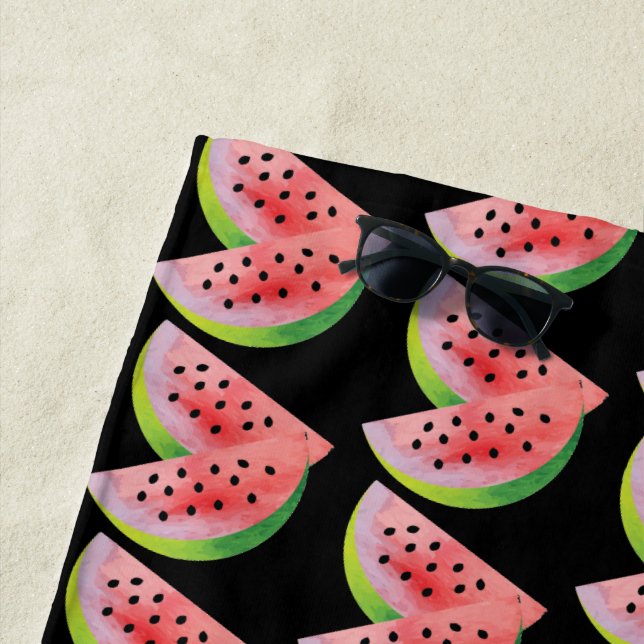 Watercolor Watermelon Pair Summer Pattern Strandtuch (Beispiel)