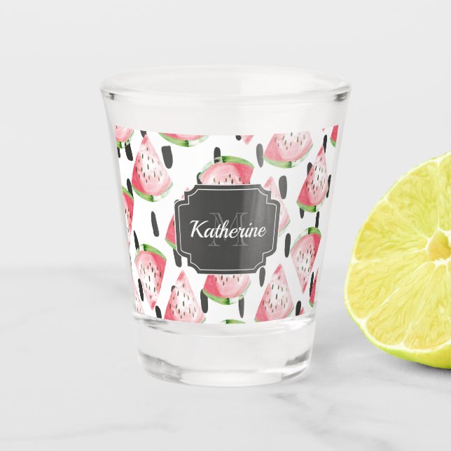 Watercolor Watermelon Schnapsglas (Vorderseite)