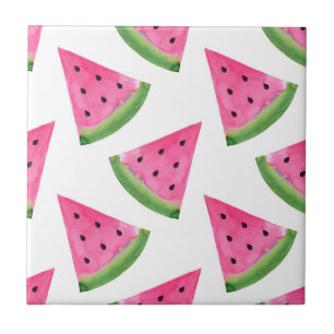 Watercolor Watermelone Wedge Pattern Fliese