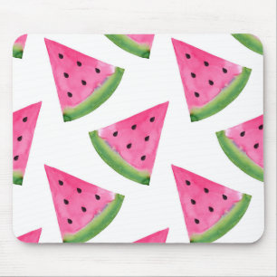 Watercolor Watermelone Wedge Pattern Mousepad