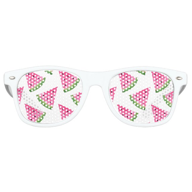 Watercolor Watermelone Wedges Partybrille (Vorderseite)
