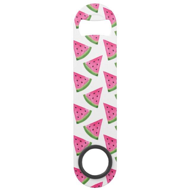 Watercolor Watermelone Wedges Speed Flaschenöffner (Vorderseite)