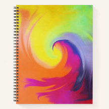 Watercolor Wave - 8.5" x 11" SpiralNotebook