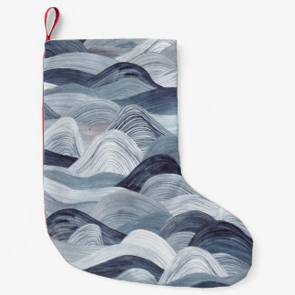 Watercolor wave pattern. Seamless background. Gray Kleiner Weihnachtsstrumpf