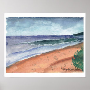 Watercolor Wave Poster