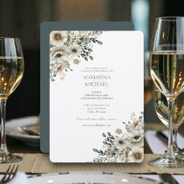 Watercolor Wedding Flowers Einladung